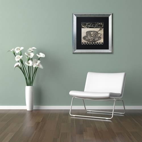 Trademark Fine Art "Bistro Parisienne IV" Canvas Art by Color Bakery Black Matte, Silver Frame