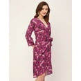 thumbnail image 3 of Moomaya Long Sleeve V Neck Wrap Printed Dress - Women's Stylish Wrap Dress, 3 of 9