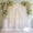 White, variant on Cymbex Tulle Backdrop Curtain with Lights String 10 ft x 8 ft White Sheer Curtains for Wedding Birthday Party Background Decor (2 Panels 5 x 8 ft)