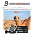 thumbnail image 4 of ORDRO V12 Video Camera Camcorder Digital FHD 1080P 16X Digital Zoom Infrared Night Vision Camera Recorder 3.0 Inch 270 Degree Rotation LCD, 4 of 7
