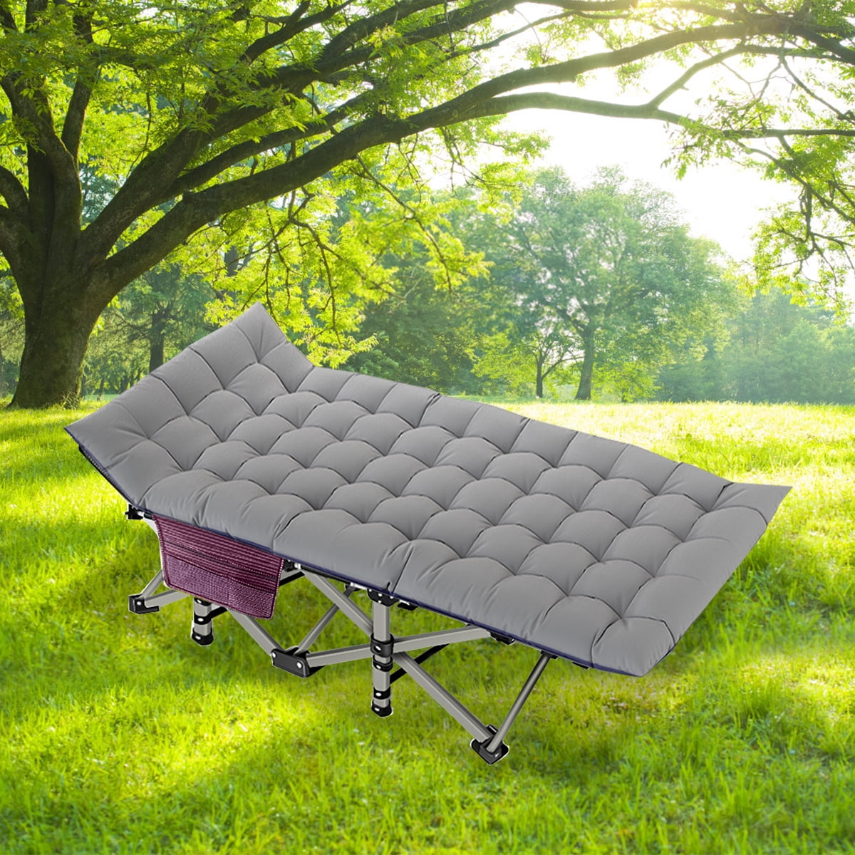 ABORON Folding Camping Cot for Adults Heavy Duty Cots with Carry Bag ...