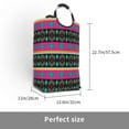 thumbnail image 3 of DouZhe 50L Rectangular Laundry Basket, Retro Tribal Native Style Green Prints Waterproof Foldable Laundry Hamper with Aluminum Handles, 3 of 6