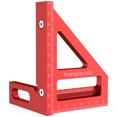 thumbnail image 2 of Woodworking Angle Ruler 45/90° Aluminum Alloy Miter Triangle Ruler Sturdy Square Protractor with Spanner Precise Carpenter Measuring Ruler Layout Measuring Tool for Woodworking, 2 of 11