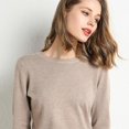 thumbnail image 5 of Nouveaux Vêtements d'Automne Hiver pour Femmes Pull Col Rond Uni à Manches Longues Tricoté Hauts Féminins, 5 of 5