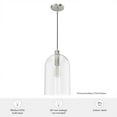 thumbnail image 4 of Open Box Hunter Fan Company Lochemeade 1 Bulb Glass Dome Hanging Pendant Light, 4 of 8