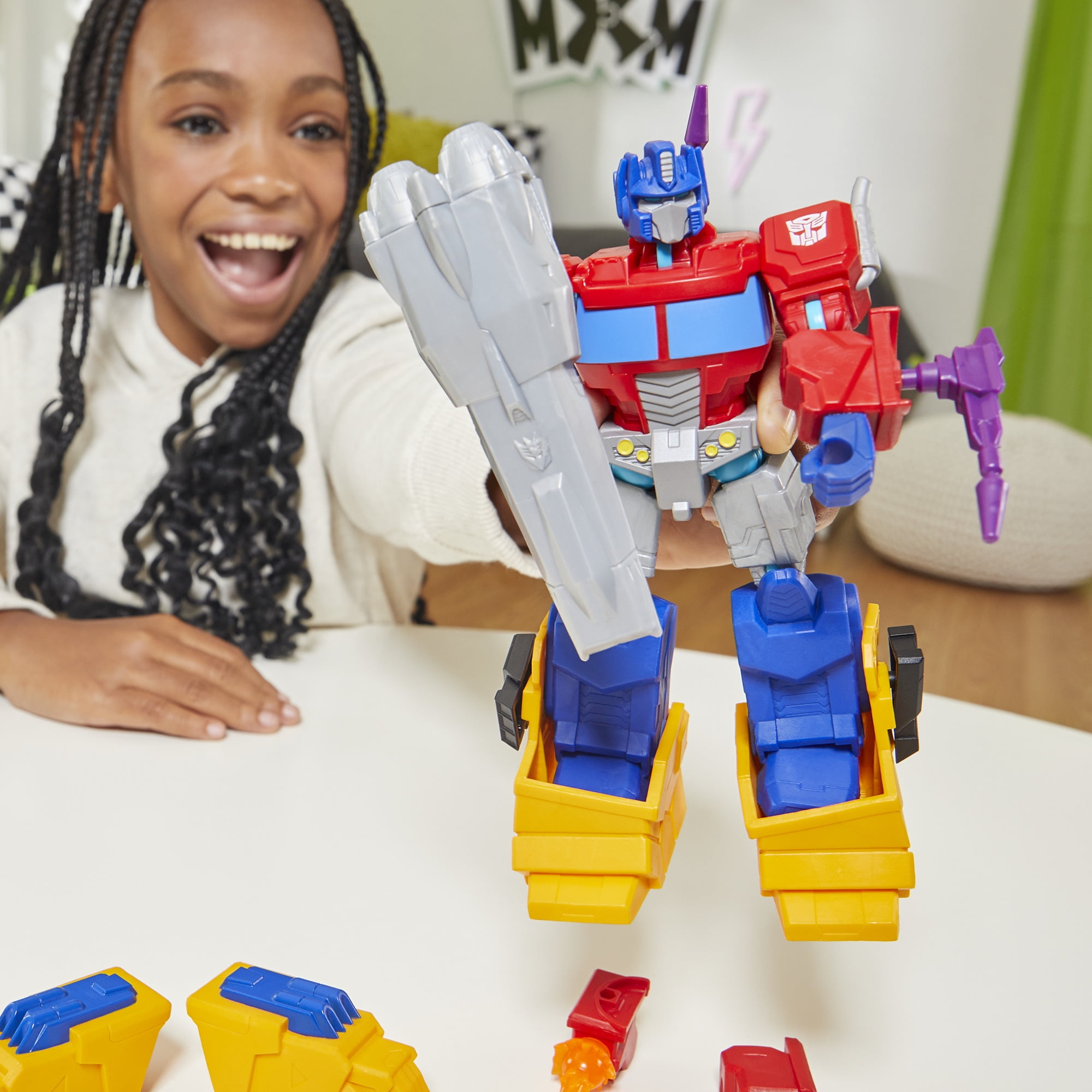 MixMashers Transformers Optimus Prime Toy, 5” (12 cm) Mix-&-Match Deluxe Figure, 4+
