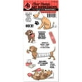 thumbnail image 2 of Art Impressions Funny Farm Cling Rubber Stamp-Doggy Kisses, 2 of 2