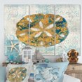 thumbnail image 1 of Designart - Coastal Pastel seashells II - Vintage Nautical Canvas Artwork, 1 of 1