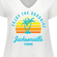 thumbnail image 4 of Inktastic Summer Enjoy the Sunshine Jacksonville Florida in Blue Women's Plus Size V-Neck T-Shirt, 4 of 5
