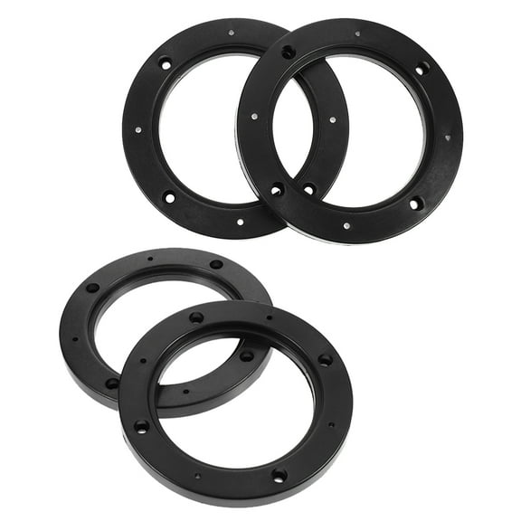 MLINS 4pcs 5 Inch Auto Car Universal Fit ABS Speaker Spacers for Car Stereo Speaker Adaptor Ring Mounting Bracket in Black Plastic