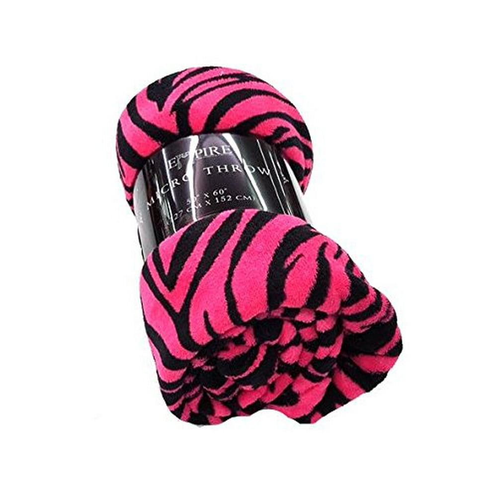 zebra print plush blanket
