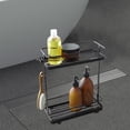 thumbnail image 3 of LACKUST Black Freestanding Bathroom Storage Rack - Metal Bathroom Shelf Organizer, Mobile Space Saving Storage Unit for Bathroom, Toilet & Kitchen, 3 of 6