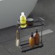 thumbnail image 3 of Estantería de almacenamiento para baño, Estantería móvil de suelo de 3 niveles, hierro negro, 33,5x28x12cm, organizador versátil para baño, inodoro, cocina, diseño que ahorra espacio, fácil de mover, 3 of 6