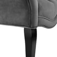 thumbnail image 6 of Modern Contemporary Urban Design Living Room Lounge Club Lobby Tufted Accent Chair Bench, Velvet Fabric, Grey Gray, 6 of 7