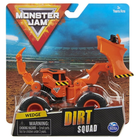 Monster Jam, Official Wedge Dirt Squad Plow Monster Truck with Moving Parts, 1:64 Scale Die-Cast Vehicle