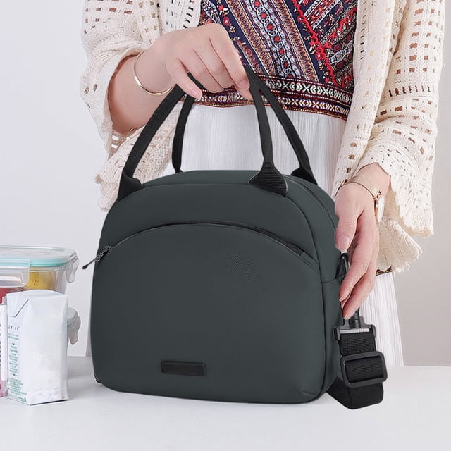 Bolsa de almuerzo aislante de gran capacidad para mujeres y hombres, bolsa portátil para el trabajo y la caja de picnic