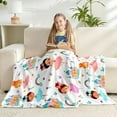 thumbnail image 2 of Princess Kids Throw Blanket for Girls Boys Teens Soft Fuzzy Flannel Bed Blanket for Women Adults Plush Cute Christmas Birthday Gifts,50\u201dx60\u201d, 2 of 5