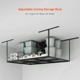thumbnail image 2 of 3x8ft Heavy Duty Metal Overhead Garage Storage Rack, 22'' to 40" Height Adjustable Garage Ceiling Storage Racks, 600lbs Weight Capacity, 2 of 8