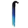 thumbnail image 1 of Trenzas para casco de moto, 60 cm, con gradiente de cola de caballo y rampa, para casco de moto Negro lago azul, 1 of 9