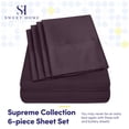 thumbnail image 2 of Juego de sábanas Sweet Home Collection 1500 Supreme Purple RV Short Queen, 2 of 6