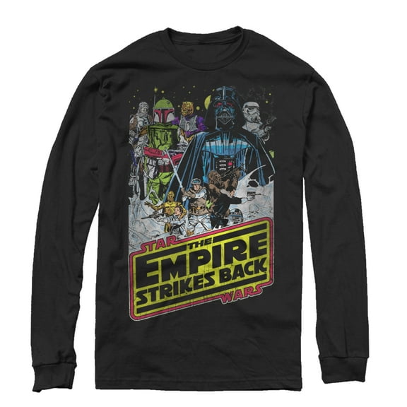 Men's Star Wars Movie Poster  Long Sleeve Shirt Black Small