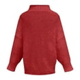 thumbnail image 5 of Turilly womens sweaters under $10 Women's Casual Solid Knitted Tops Long Sleeves Pullover Sweater, 5 of 5