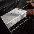 thumbnail image 2 of Huayishang Grill Mat Outdoor Barbecue Supplies Stainless Steel Smoker Box Bbq Use Stainless Steel Smoker Box, Kitchen Essentials Clearance Sale Silver, 2 of 7