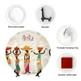 thumbnail image 4 of Salouo Black African Woman Pattern Bone China Decorative Plate,Holiday Decor Decorative Ceramic Plates with Stand Elegant Home DéCor for Hallway/Living Room/Bedroom-6in, 4 of 6