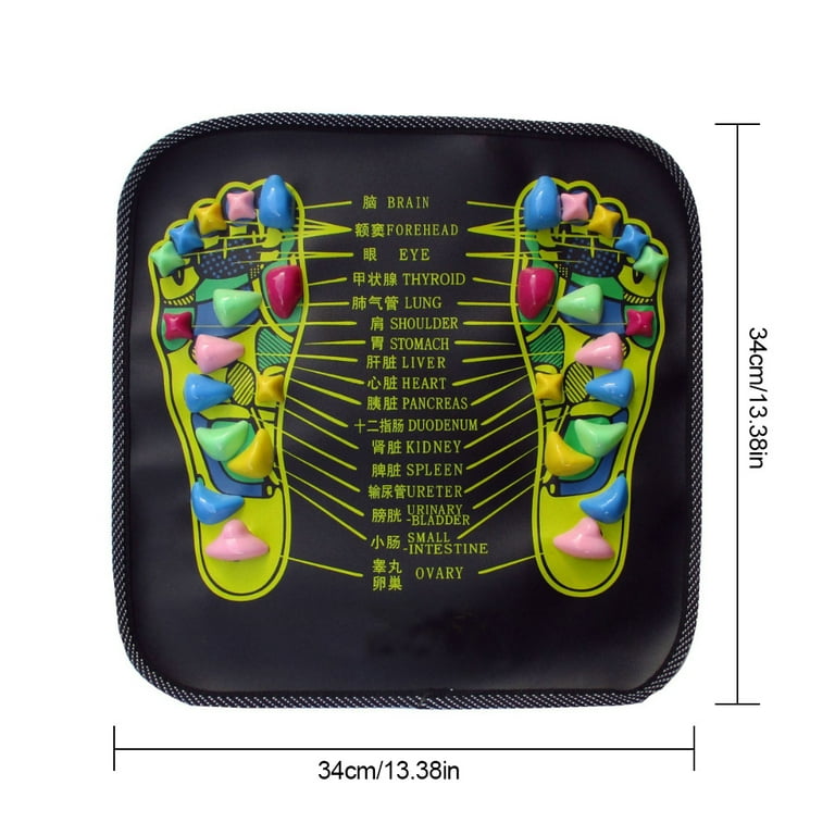2-in-1 Reflexology Stone Mat for Pain Relief - Chinese Foot