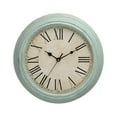 thumbnail image 2 of Reloj de pared vintage decorativo silencioso con números romanos grandes de 12 pulgadas Verde, 2 of 9