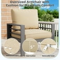 thumbnail image 5 of AECOJOY Aluminum Outdoor Furniture Set, 7 Pieces Metal Patio Furniture on sale Outdoor Couch Patio Conversation Set - Beige, 5 of 8