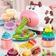thumbnail image 2 of Masa no tóxica colorida para niños, juguete educativo con máquina para hacer fideos y helado, materiales seguros y no tóxicos para juegos creativos en restaurantes (29 piezas), 2 of 5