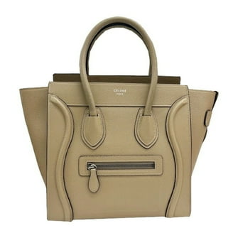 Celine Micro Luggage Handbag with Smooth Gray Calfskin - Walmart.com