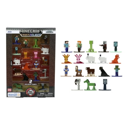 Minecraft Caves and Cliffs 18-Pack Series 8 Die-Cast Figures, Multi-Color