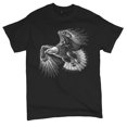thumbnail image 5 of Flying Eagle Portrait T-shirt Soaring Patriotic Symbol of Freedom American Bird Wings Wildlife Nature Men's Tee, 5 of 7