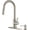 Stainless Steel, variant on Kitchen Faucet and Water Filter Faucet Combo, Stainless Steel Traditional Sink Faucet with Drinking Water Faucet Fits Reverse Osmosis, Water Filtration System and Pot Filler, Brushed Nickel