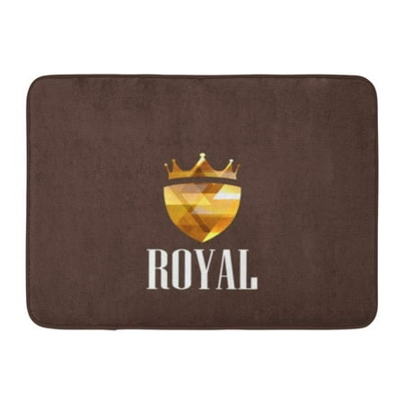 GODPOK Emblem Luxury Diamond Shield Royal Crown Company Design King Winner Rug Doormat Bath Mat 23.6x15.7