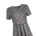 thumbnail image 4 of Sonducket Vestido de mujer Vestido de mamá de punto de manga corta de tela de alimentación de enfermería Prendas para la parte del cuerpo Gris L Sonducket AP001831-08, 4 of 6