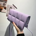thumbnail image 4 of Urban minimalist fashion small square bag, crossbody shoulder bag-Light purple, 4 of 5