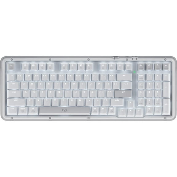 Logitech Alto Keys K98M Wireless Mechanical Keyboard, Customizable Keyboard with Vibration Absorbing Gasket, Backlit Keys, Off-white - Wireless Connectivity - Bluetooth/RF - 2.40 GHz - USB Type A I...