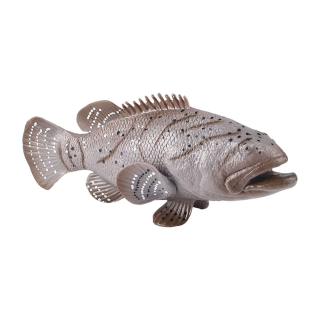 Figuras de Perca de Juguete de Animales Marinos Simulados, Juguete Educativo, Pequeñas Figuras de Trucha Roja para Regalo de Cumpleaños, Recuerdos de marrón claro