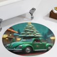 thumbnail image 3 of Snowflake on Car Door Round Area Rugs for Bedroom Living Room, 5FT Soft Indoor Circle Carpets, Carpet Home Decor Floor Mat, 3 of 6
