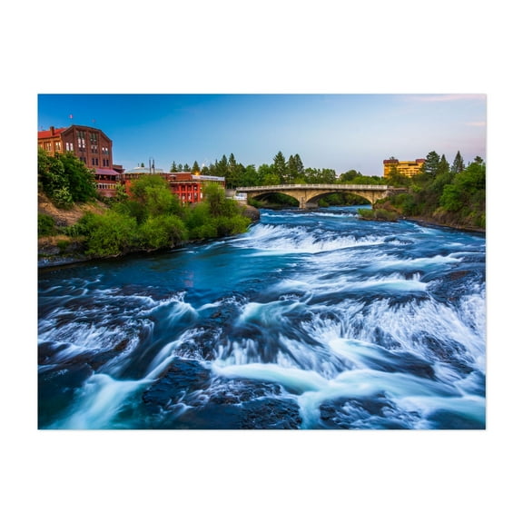 Spokane Falls - Spokane Washington Photography Unframed Wall Art Print 5 x 7 inches