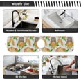 thumbnail image 6 of Coolnut Wood Basket with Watercolor Orange Pumpkins 2PCS Kitchen Faucet Mat Bathroom Faucet Mat Sink Microfiber Cloth Faucet Splash Catcher Faucet Mat Dish Drying Mat Sink Mat for Kitchen Sink 30x5in, 6 of 7