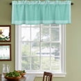 thumbnail image 4 of Bluish Green Retro Greek Key Valances for Windows, Decorative Rod Pocket Window Valance Curtains, Greece Ancient Rustic Geometric Short Curtain Drapes for Kitchen/Living Room, 2 Panels, 42" W x 12" L, 4 of 8