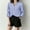 Blue, variant on ZANZEA Women's Lapel Long Sleeve Shirt Tops Casual Comfy Long Blouses Tops Plus Size