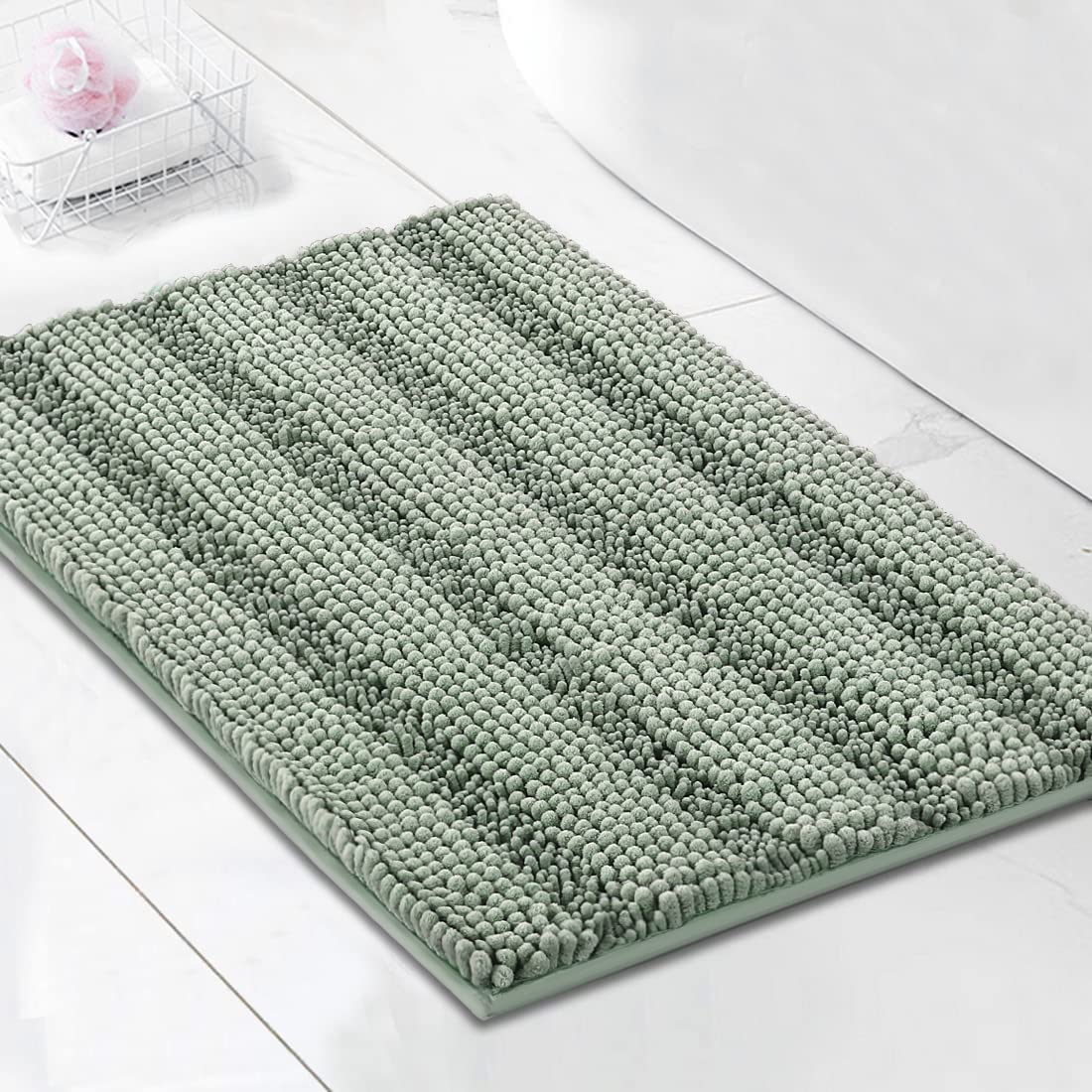 IMMEKEY Shower Rugs SlipResistant Extra Absorbent Soft and Fluffy