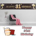 thumbnail image 3 of Pakboom Feliz 31 Cumpleaños Telón De Fondo Negro Foto Fondo Banner Saludos A 31 Años Decoraciones Fiesta Suministros, 3 of 5