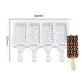 thumbnail image 4 of Hugtrwg Molde silicona para helados 4 celdas Bandeja para helados postres paletas bricolaje (XG-73), 4 of 6