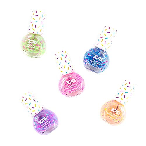3C4G: Confetti Nail Polish Set - 5 Bottles, Make It Real, Tweens & Girls, Non-Toxic Long-Lasting Polish, Festive Glitter, Vibrant Colors, Three Cheers For Girls, Kids Ages 8+
